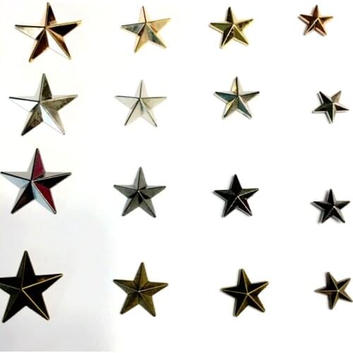 100sets Metal rivets 11/15/18/20/22/29/40/45mm zinc alloy metal rivets star jeans rivets bronze/nickle/black/gold ZD-037