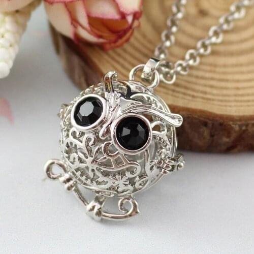 2PCS Owl Locket Fillable Jewelry Keepsake Jewelry Urn Jewelry for Ash Cremation Jewelry Owl Necklace for Ash Urn Necklace