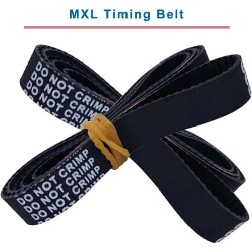 2pcs MXL Timing Belt model-320/324/326/328/329.6/344/347.2/352/362/370MXL Transmission Belt Width 6/10mm For MXL Timing Pulley