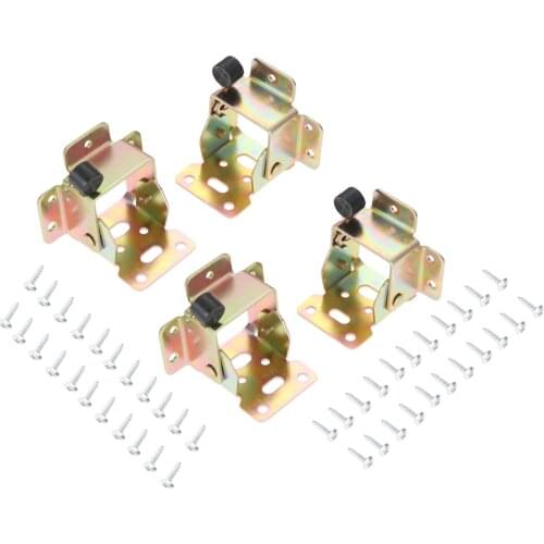 4 Pcs Iron Home Locking Folding Table Chair Hinge Table Leg Brackets Self Lock Foldable Hinges Furniture Hardware 75*62*55mm