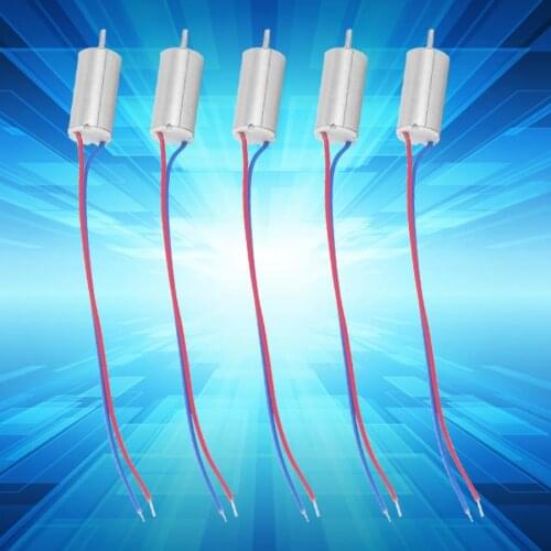 5pcs 6x12mm Micro Coreless Motor 3.7V 21800rpm low power consumption Motor for Aircraft Model / Toy / Quadcopter