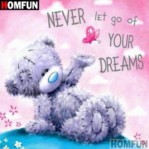 HOMFUN 5D DIY Diamond Painting Full Square/Round Drill "Cartoon bear" 3D Embroidery Cross Stitch gift Home Decor A00446