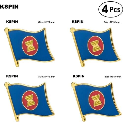 New Zealand Flag Badge Pin Lapel Pin Badge Brooch Icons 4pcs