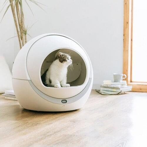Automatic Cat Litter Basin Cat Toilet Cat Litter Anti Take Out Anti Odor Rotary Washable Door Curtain