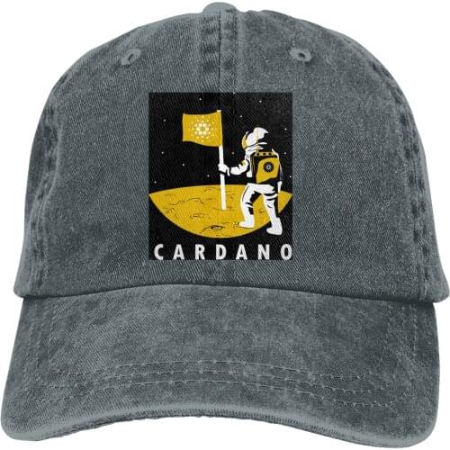On The Moon Yellow Moon Baseball Cap Men Cardano Coin ADA Cryptocurrency Caps colors Women Summer Snapback Caps