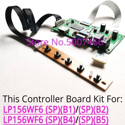 For LP156WF6 (SP)(B1)/(SP)(B2)/(SP)(B4)/(SP)(B5) LG laptop LCD screen display controller board VGA 1920x1080 EDP 30 pin kit
