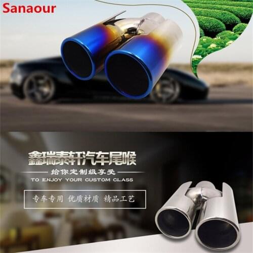 Welding Stainless steel dual Exhaust Muffler Tail Tip Pipe Car Exhaust Pipe Muffler Silencer for BMW X1 X3 X4 X5 car-styling