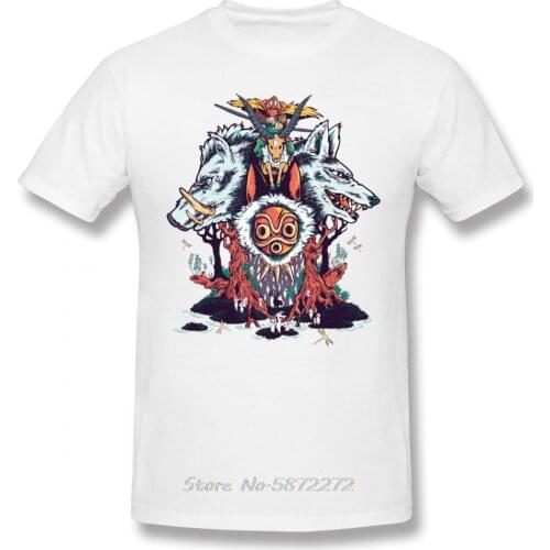 Miyazaki Hayao Anime Princess Mononoke Him Ashitaka T Shirt Soft Short Sleeve o-Neck Cotton T-shirt Tees Harajuku