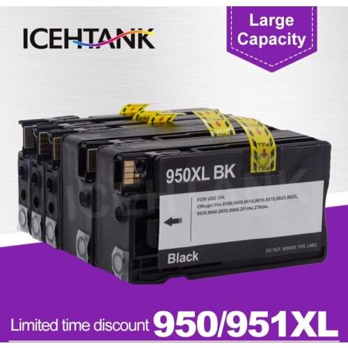 ICEHTANK Ink Cartridge Replacement for HP 950 951 XL for HP950 Officejet Pro 8100 8600 8610 8620 8630 251dw 276dw 8650 Printer