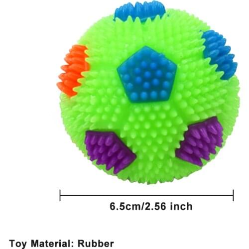 Flashing Football Dog Interactive Ball Toy Puppy Chew Squeak Toys Pet Training Play Bouncing Balls Dogs Sounding Luminous Toy 2