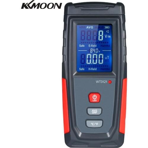 KKMOON Handheld High Precision Digital LCD Electromagnetic Field Radiation Detector Meter Dosimeter Mini EMF Tester Counter