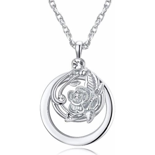 Classic Women Long Chain Necklace With 2X Magnifying Glass Pendant Daily Reading Purpose Lead Free Magnifier