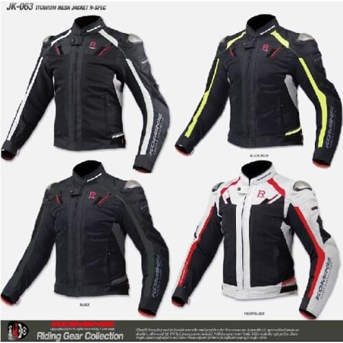 Komine JK063 Titanium Mesh Riding Jackets Motocross Motorbike MTB ATV Bike Motorcycle Jacket With Protector
