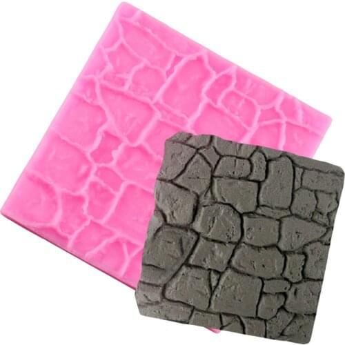 Creative Stone Cobble Grain Stripe Fondant Soap Cake Mold Food Grade Silicone Texture Mat Fondant Moulds Cake Easter Decor