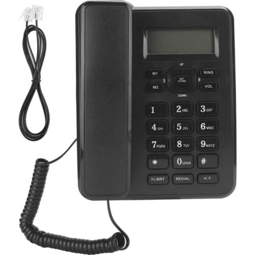 KX-T6001CID Fixed Telephone Home Wired Landline Business Office Corded Desk Phone ABS Home Wired Telephone