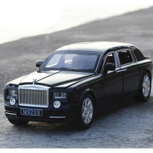 XLG Models For 1:24 Rolls-Royce Phantom 1/24 Diecast Model Car Toy Sound&Light Black/Red New in Box Gift