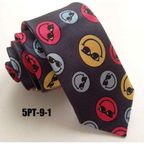 5cm Fashion Men Children Party Necktie Happy Face Pattern Ties