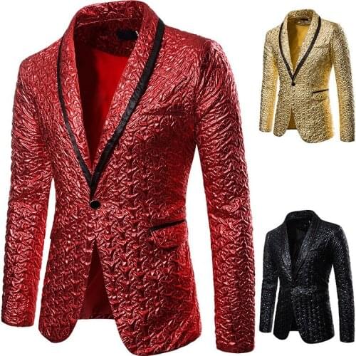 2021 Mens Autumn New Gilding Pleated Performance Business blazer