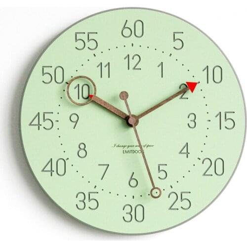 Clock Hanging Clock Wall Living Room Modern Creative Personality Wall Clock Home Bedroom Mute Digital Teaching Clocks Wall Watch
