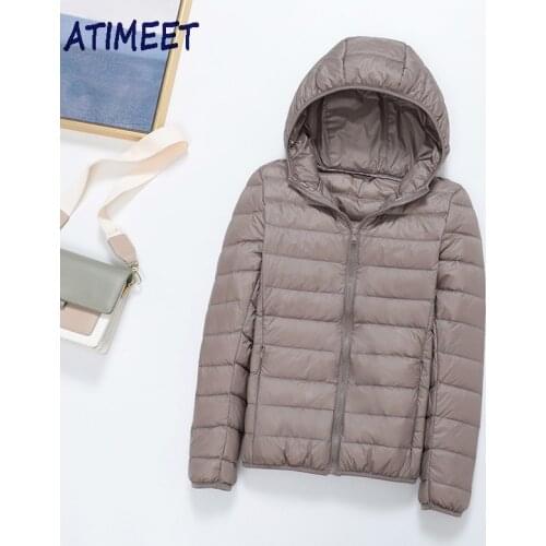 2021 New Women Thin Down Jacket White Duck Ultralight Jackets Autumn And Winter Warm Coats Portable Outwear