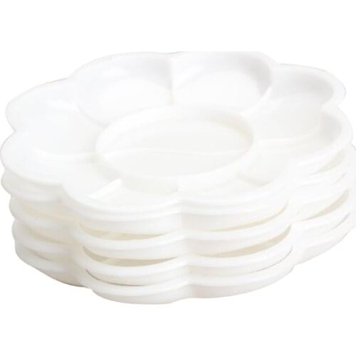 5Pcs Plastic Nail Art Paint Color Mixing Palette Plate Disk Essential Tools SANA889