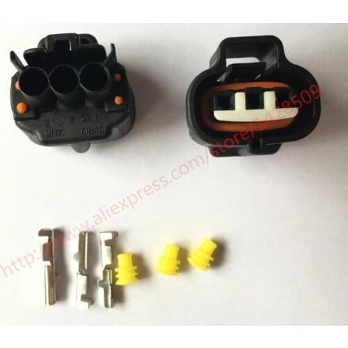 5 Set Toyota Denso 3 Pin 3 Way Female Waterproof Fuel Injector Connector Plug Socket