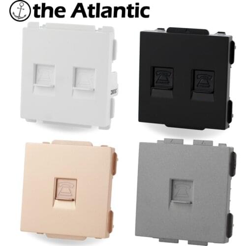 S Series- Single Double RJ11 Telephone Jack Outlet Socket Function Module DIY Part Free Combination Black White Grey