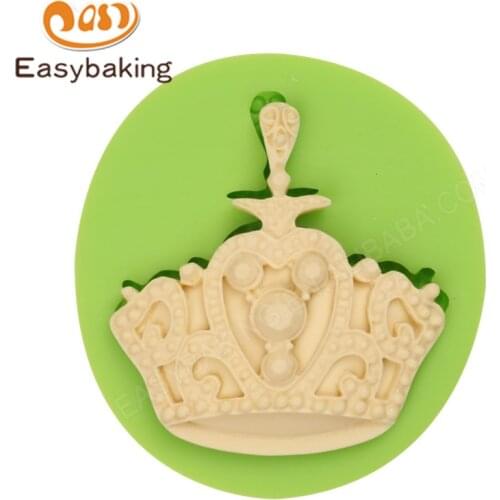 Diamond King Crown Shape Silicone Mould Sugarcraft Fondant Polymer Clay Icing Jewelry Hard Candy Fudge Molds
