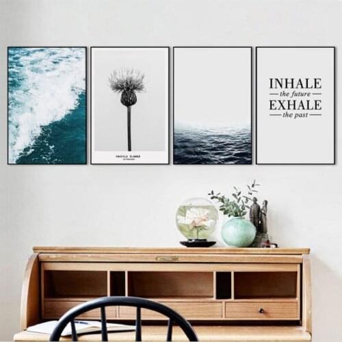 Nordic Canvas Poster Canvas Paintings Creative Seascape Ensemble Modern Living Room Sofa Background Wall Decor
