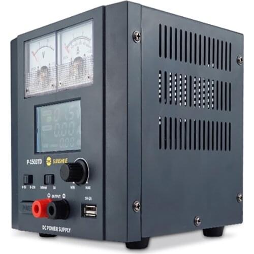 Sunshine 1503-TD Power Meter For Mobile Phone Maintenance Ammeter 15V 3A DC Voltage Regulator Power Supply Digital Display