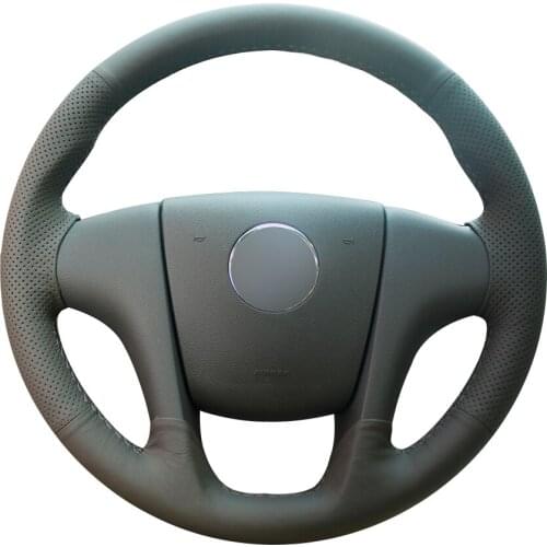 Dark Gray Natural Leather Car Steering Wheel Cover for Buick Regal 2009-2012