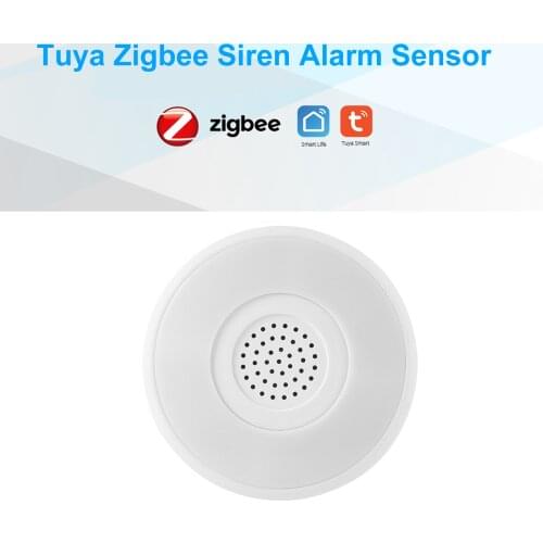 Tuya Zigbee Siren Alarm Sensor Smart Alarm Siren Sound And Light Alarm Horn Home Security System Tuya Smart Life APP