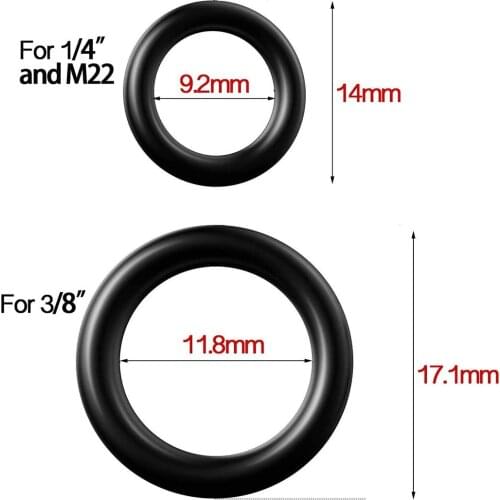 40Pcs/Set 1/4 M22 + 3/8 High Pressure Seal O-Rings For Pressure Washer Hose Quick Disconnect Connector Tools Wholesale