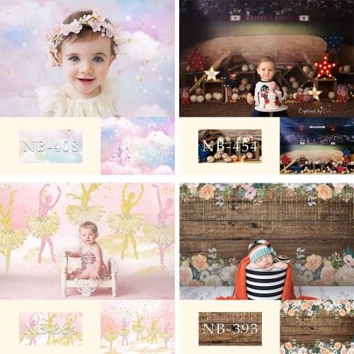 Newborn baby Shower backdrop for photography white cloud and sky background for photo studio portrait vinyl floor photocall