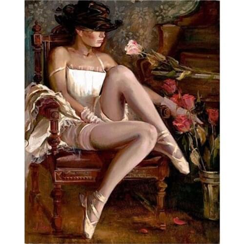 Woman Sea Pre-Printed 11CT Cross-Stitch Complete Kit DIY Embroidery DMC Threads Craft Knitting Sewing Handmade Sales Jewelry