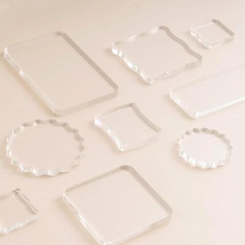 1pc Crystal acrylic stamp Transparent seal creat Friend gift accessories High quality plexiglass school Supplies DIY