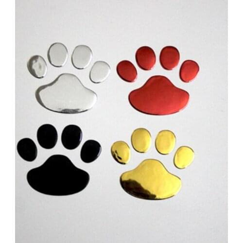 2Pcs/Set 3D Dog Cat Bear Foot Prints Car Stickers and Decals Animal Footprint Decal Car Protection Sticker Car Accessories