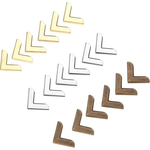 20Pcs Corner Protectors Book Scrapbooking Albums Menus Folders Collar Decorative Bracket 20*5mm Antique bronze/Silver/Gold