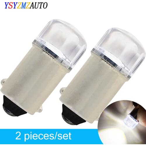 2x BA9S T4W LED Car light bulb T2W T3W H5W 2 LED 2835 SMD interior Car LED License Plate light H6W White 12V 12913 12910 12929