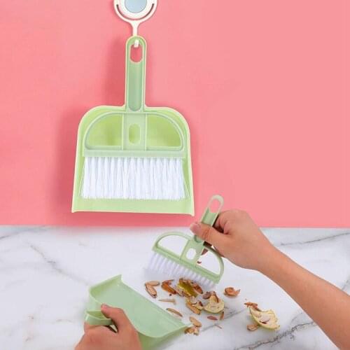 3 Pack Mini Hand Broom and Dustpan Set Small Dust Pans with Brush Set Cleaning Tool for Desk Car and Animal Waste