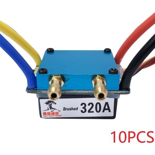 320A RC Boat ESC Water Cooling Brushed Motor Speed Controller Dual Mode Regulator Band Brake for 1:10 Car Bait Boat