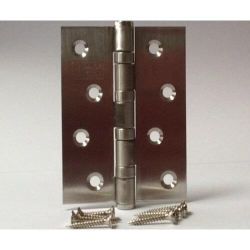 5pcs Stainless Steel 100mm X 75mm / 4"X3" Butt Door Hinges Ball Bearing Heavy Duty