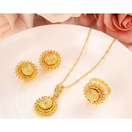 Habesha african Wedding set Jewelry Ethiopians Style Gold plated Eritrea/Ethiopian Bridal Jewellery Sudan Accessories gift