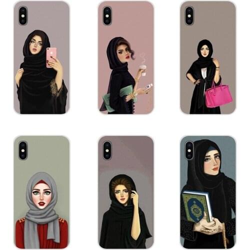 For Xiaomi Mi4 Mi5 Mi5S Mi6 Mi A1 A2 A3 5X 6X 8 CC 9 T Lite SE Pro Accessories Phone Cases Muslim Islamic Eyes Arabic Hijab Girl