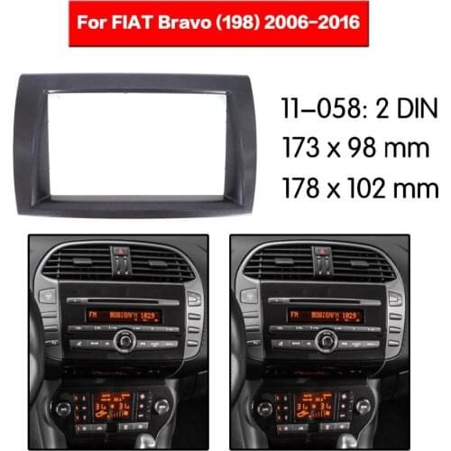 Car DVD/CD for FIAT Bravo (198) 2006-2016 Radio Stereo Fascia Panel Frame Adaptor Fitting Kit 2 Din 11-058
