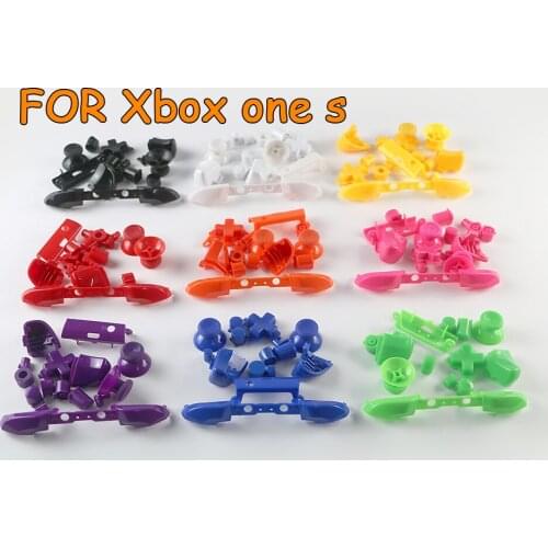 1set Solid LB RB RT LT Bumper Full Buttons Set Thumbstick Cap Mod Kit for Xbox One S for Xbox One slim Game Controller