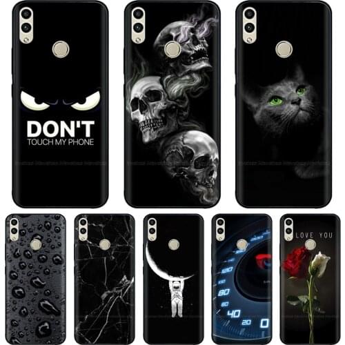 For Huawei Honor 8C Case Silicone Soft Flower TPU Phone Cover For Huawei Honor 8C BKK-L21 8 C Honor8C Bumper Shockproof Capa