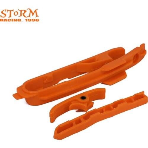 Orange Chain Slider Swingarm Guide With Brake Hose Clamp For KTM SX125 SX150 SXF250 XCF250 SXF XCF350 SX SXF450 XC XCF450