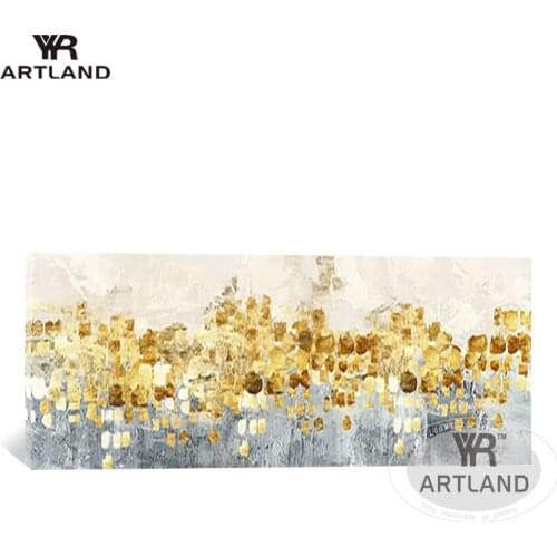 HOT sale Handmade Beautiful wall decor home decoration gold stars bright landscape wall art picture for living room no framed