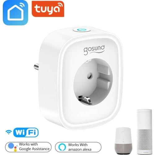 Gosund SP1 Smart Plug WiFi Socket EU 16A Power Monitor Timing Function Tuya SmartLife APP Control Works With Alexa Google Home